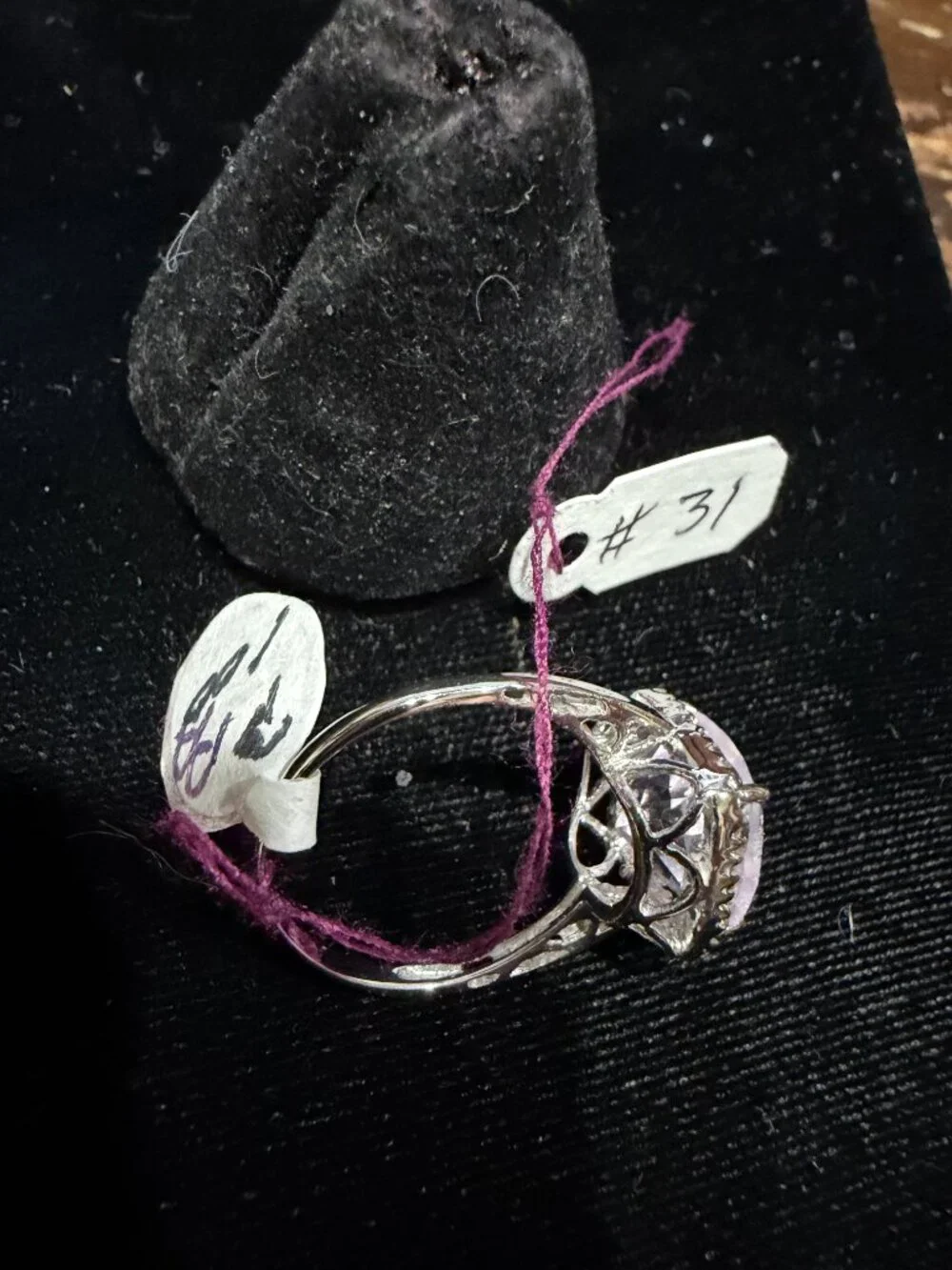 Sterling Silver Ring with unknown stone  Size 7